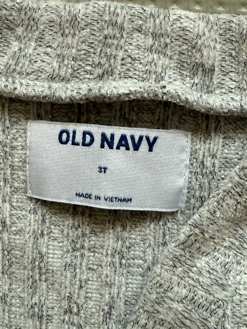 Old Navy Light Gray Ribbed Button Cardigan